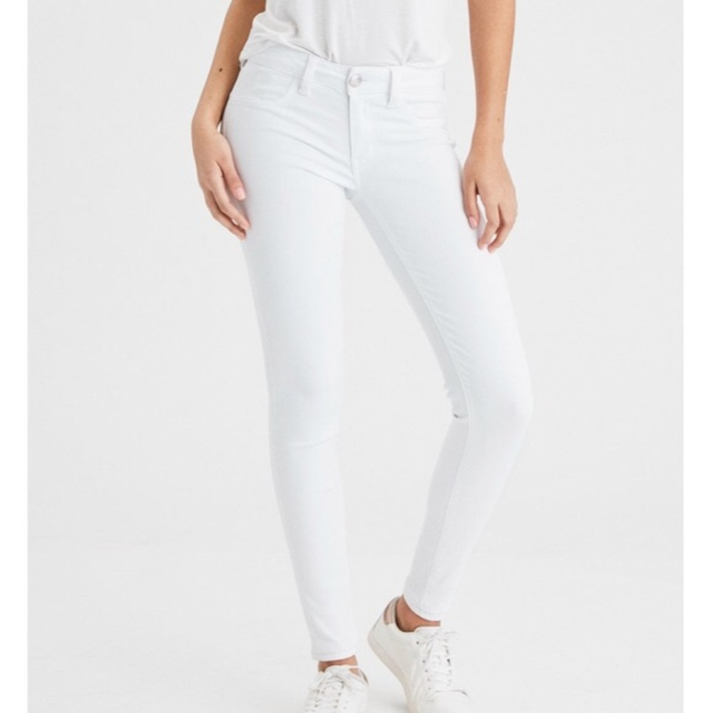 american eagle white jeggings
